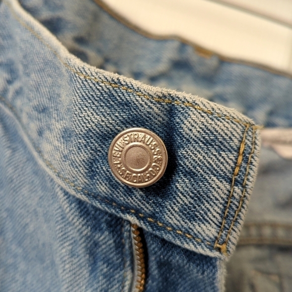 Levi's Y2K Vintage 550 Medium Wash Relaxed Fit Tapered Leg Denim Jeans 16 Mis M - Picture 10 of 15